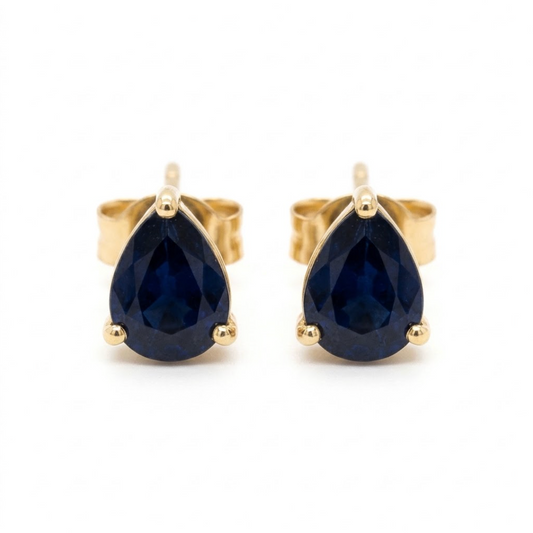 Aretes Pear zafiro