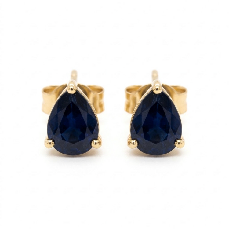 Aretes Pear zafiro