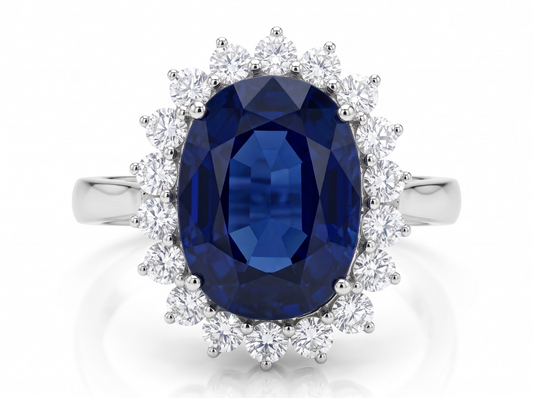 Anillo Zafiro con diamantes
