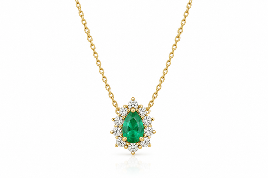 Collar Esmeralda Diamantes