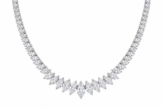 Tennis Necklace Diamantes Marquise