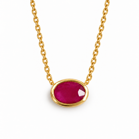 Collar con rubí