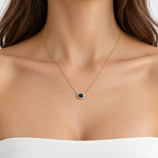 Collar Zafiro diamantes