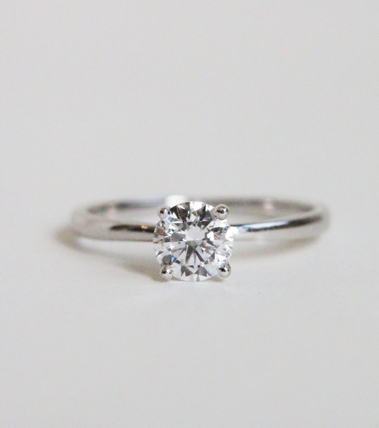 Anillo de Compromiso en Oro 14k con Diamante 0.36 ct