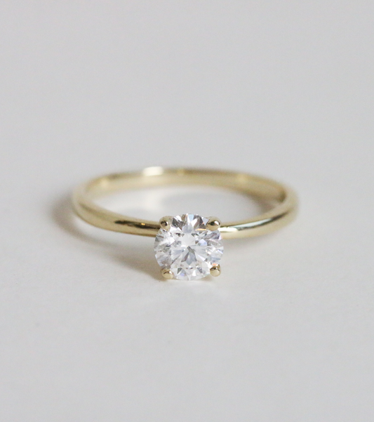 Anillo de Compromiso en Oro 14k con Diamante 0.28 ct