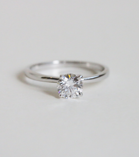 Anillo de Compromiso en Oro 14k con Diamante 0.44ct