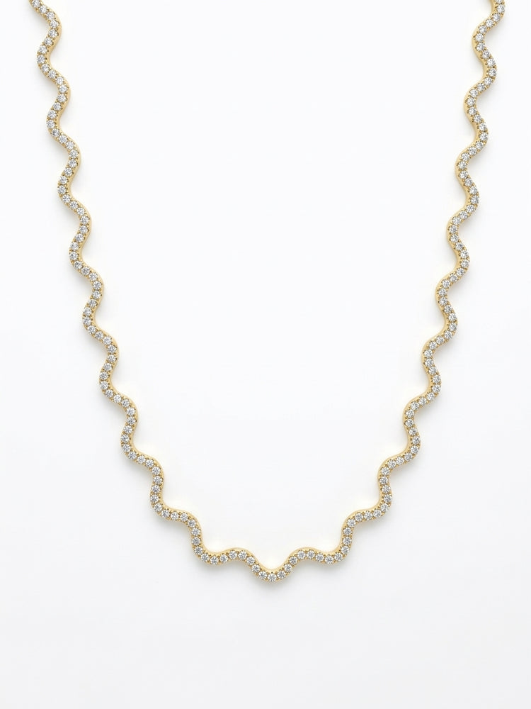 Tennis Necklace Wavy