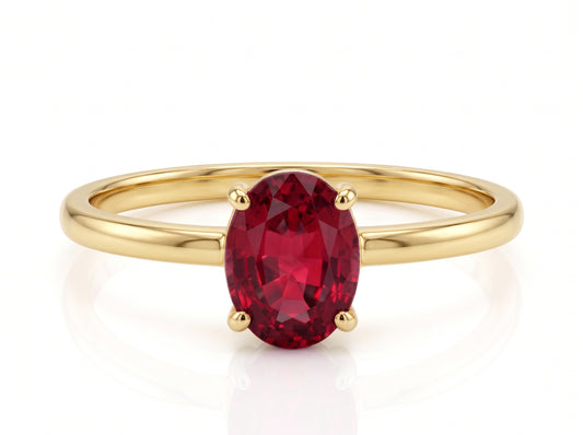 Anillo Rubí Oval