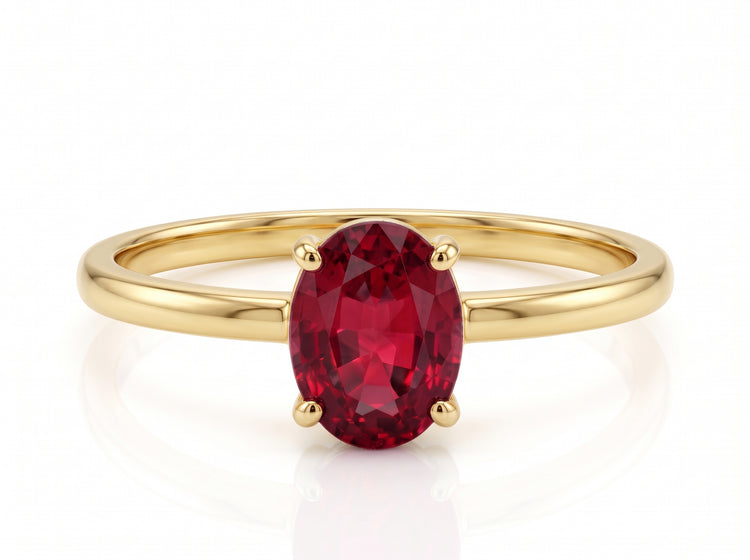Anillo Rubí Oval
