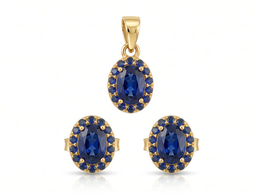 Set Zafiro Aretes y Dije