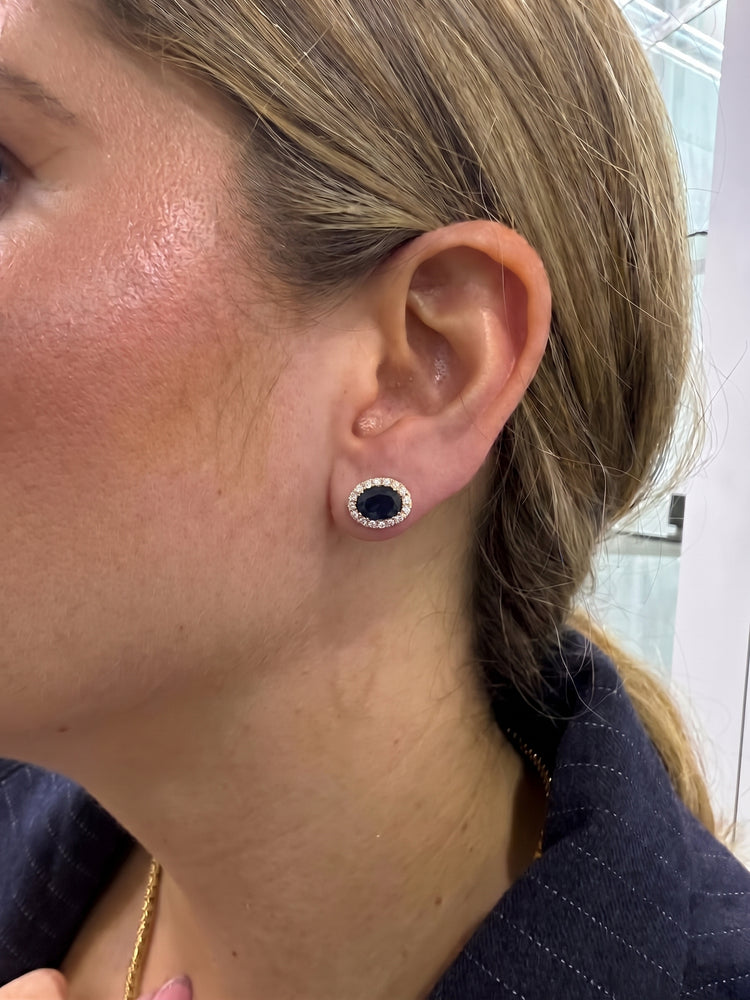 Aretes Zafiro Diamantes