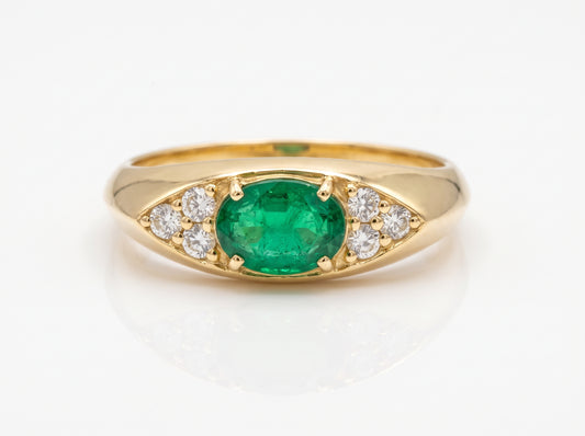Anillo Chunky Esmeralda