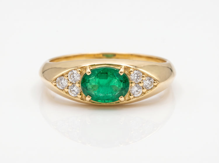 Anillo Chunky Esmeralda