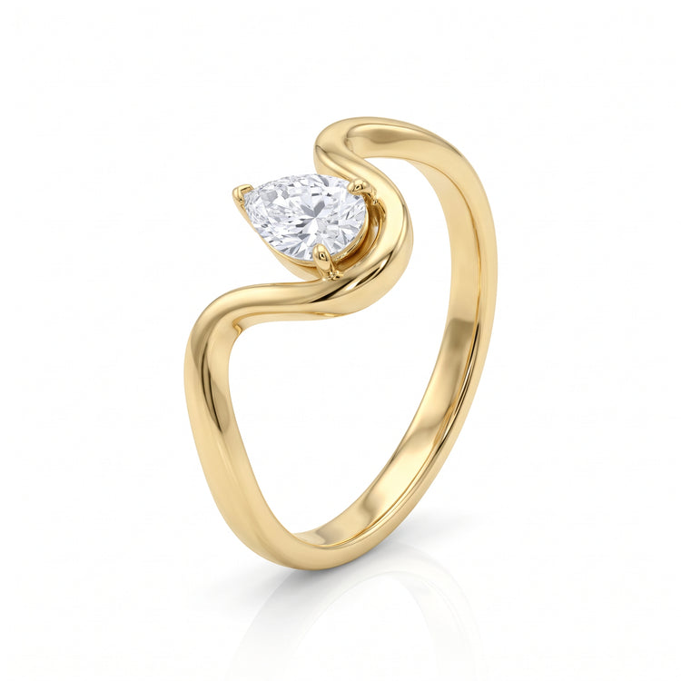 Anillo Pear Curva