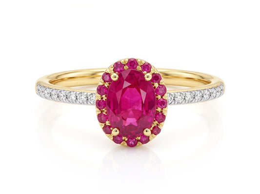 Anillo Rubí Oval