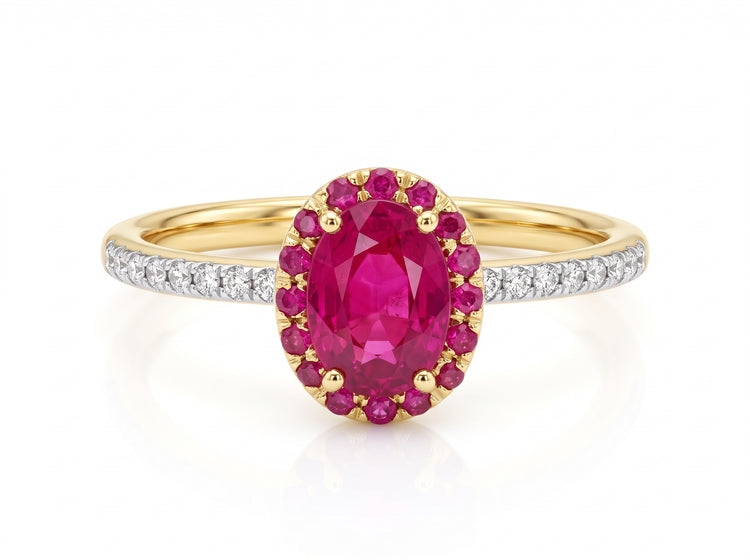 Anillo Rubí Oval