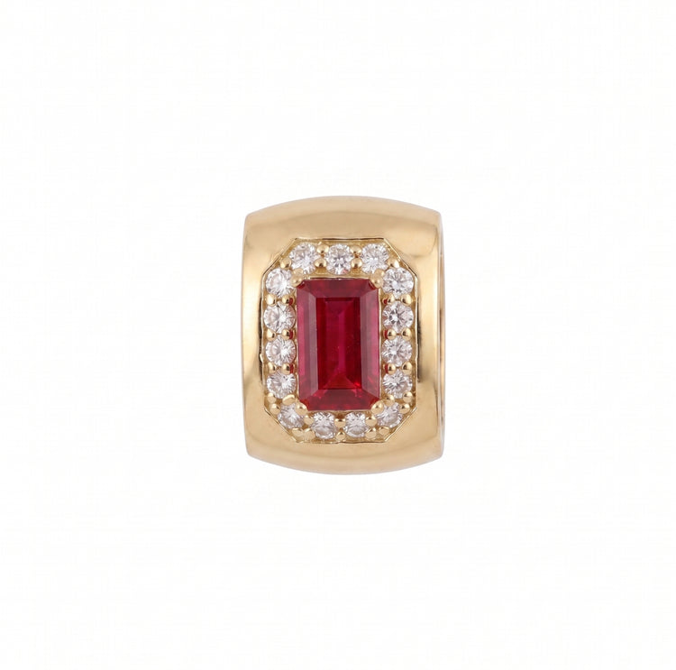 Charm de Rubí y Diamantes