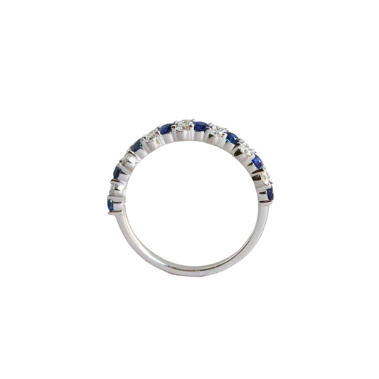 Media churumbela diamantes con zafiro