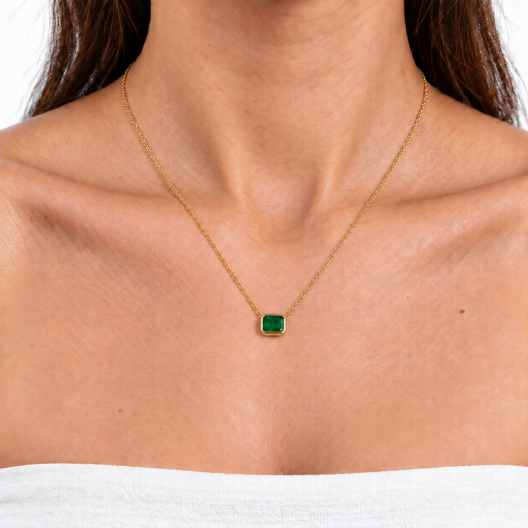 Collar Esmeralda Bisel