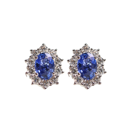 Aretes Lady Di Zafiros con Diamantes