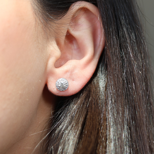 Aretes Diamante Halo Diamantes