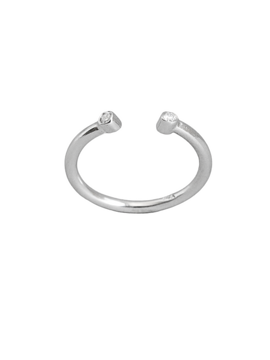 Anillo dos diamantes