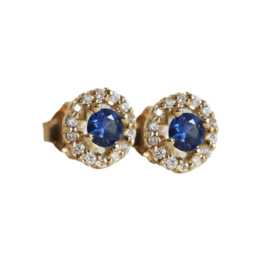 Sapphire and Diamond Earrings