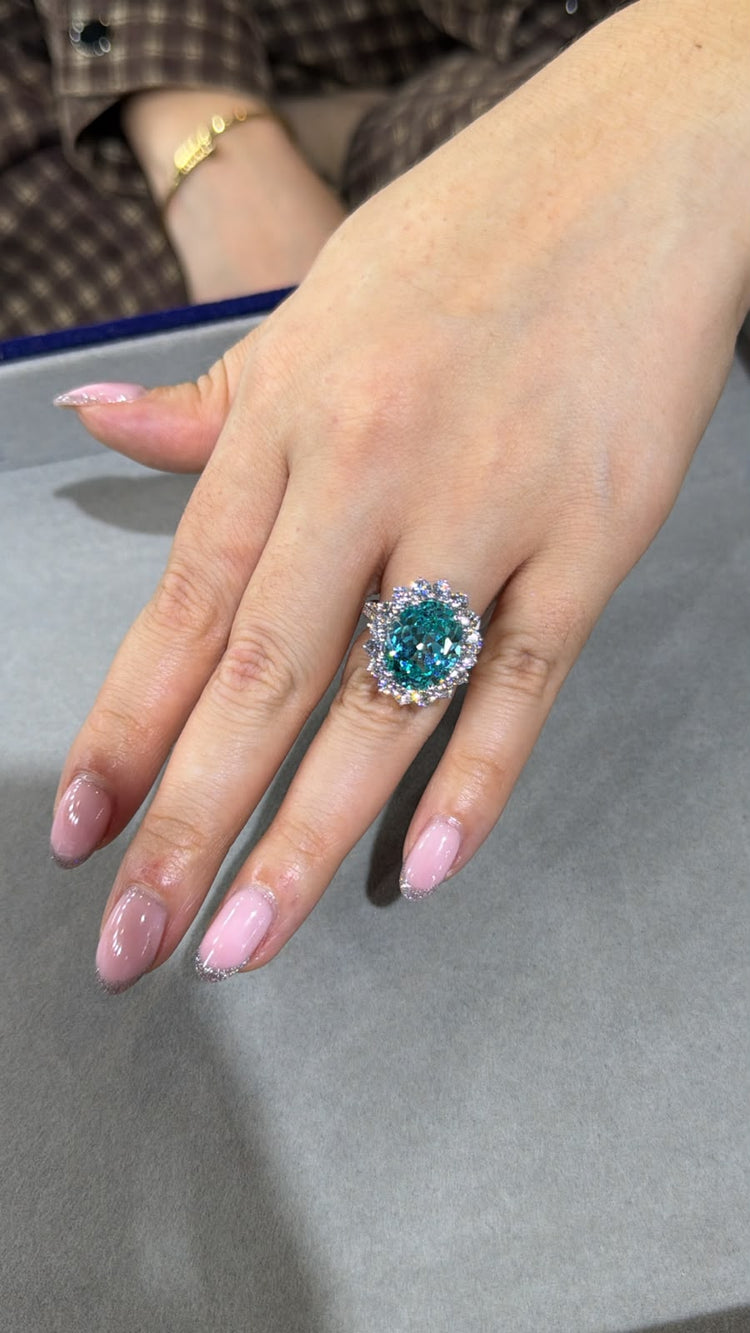 Anillo Paraiba Diamantes