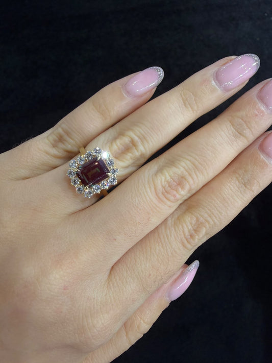 Anillo Alejandrita Diamantes