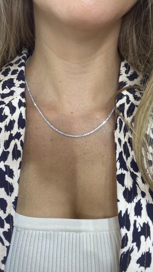 Tennis Necklace Diamantes 5 Ct