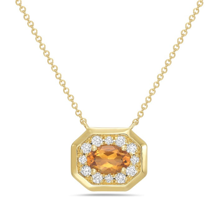 Collar Citrina Halo