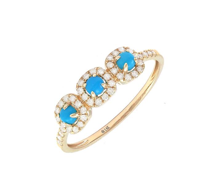 Anillo Turquesas Halo