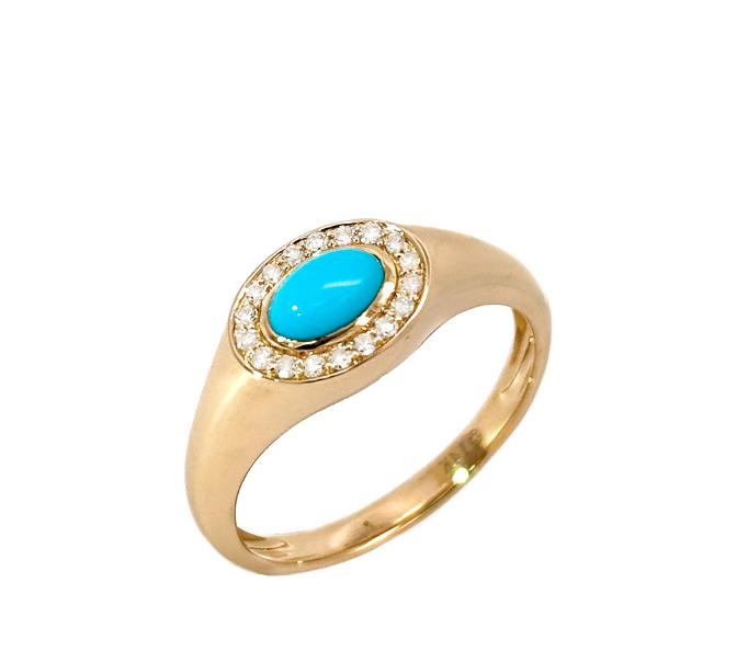 Anillo Chunky Turquesa