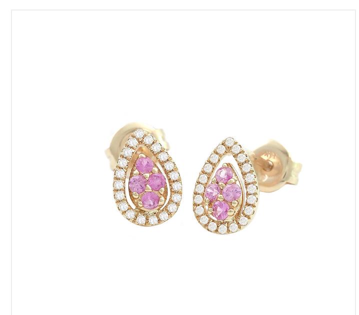 Aretes Zafiro Rosa