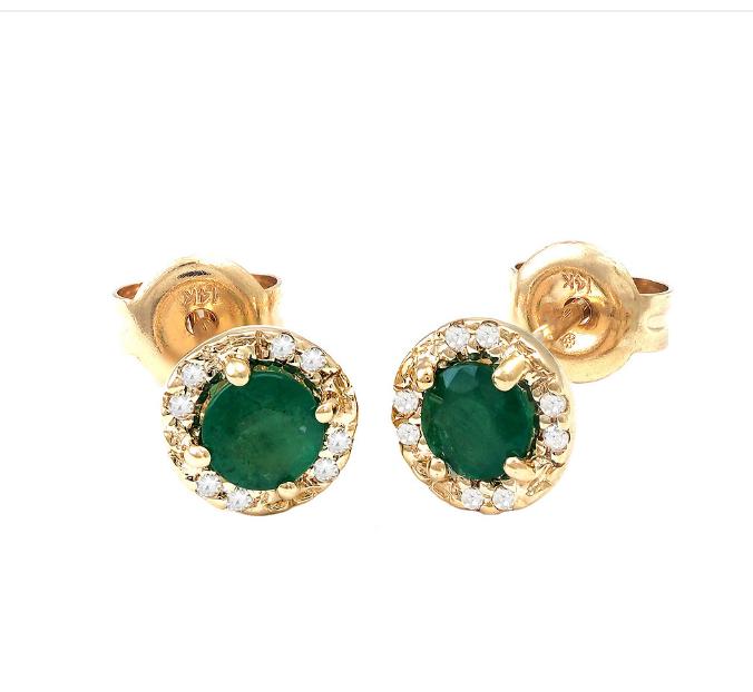 Aretes Esmeralda Diamantes