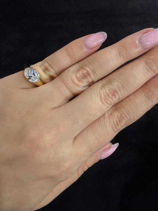 Anillo Pinky Ring Oval East West