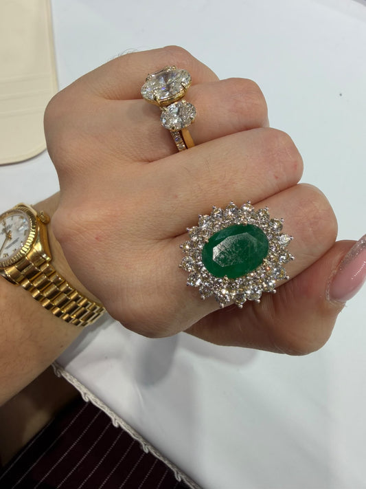 Anillo Esmeralda Diamantes