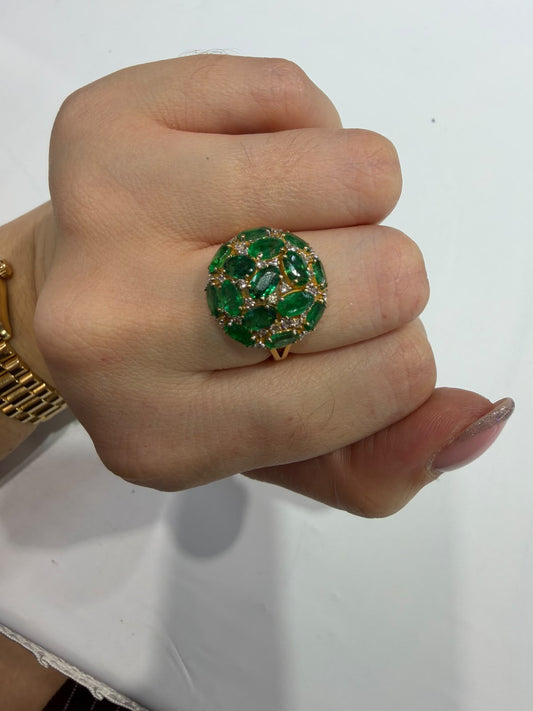 Anillo Esmeralda Diamantes