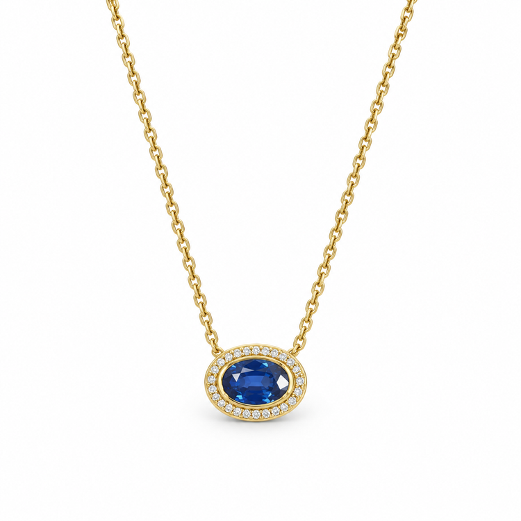 Collar Zafiro diamantes