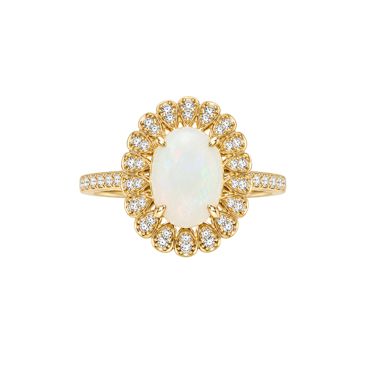 Anillo Opalo Diamantes