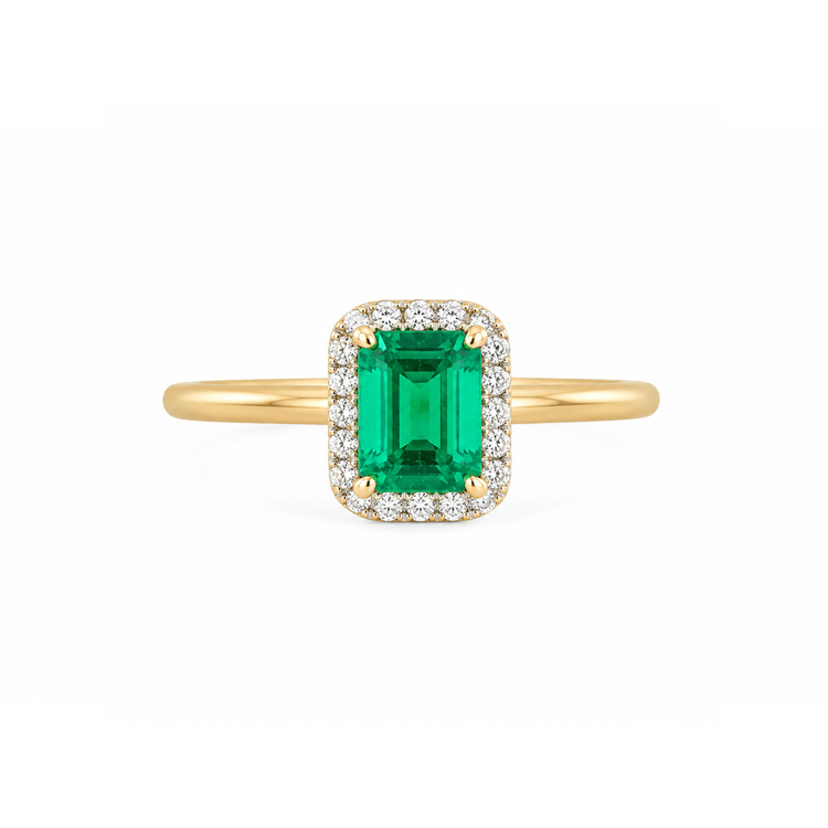 Anillo Esmeralda Diamantes