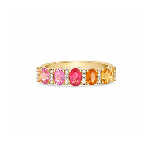 Anillo Zafiros Rainbow Diamantes