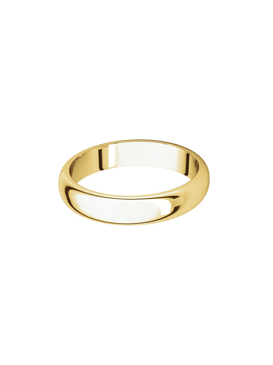 Classic rounded wedding ring 4mm