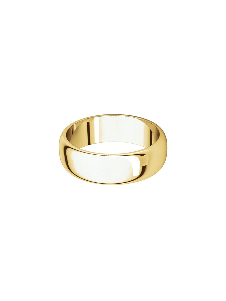 Classic rounded 6mm wedding ring