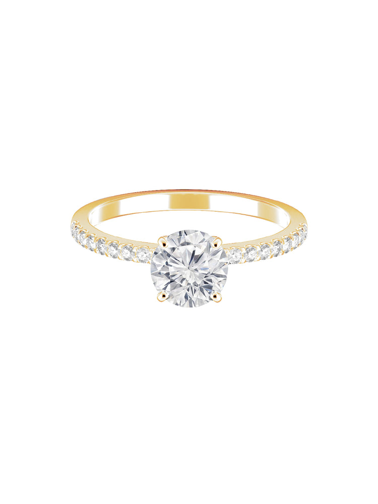 Montura estilo pavé con diamantes 0.01 ct