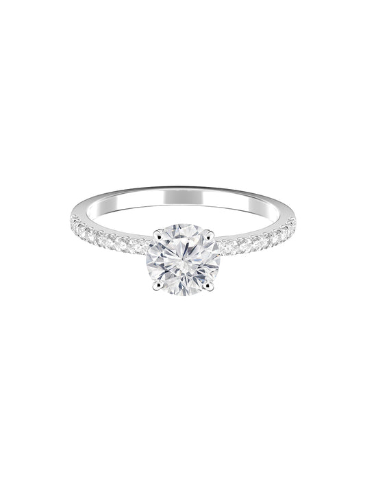 Engagement ring with set diamonds 0.05 cts each