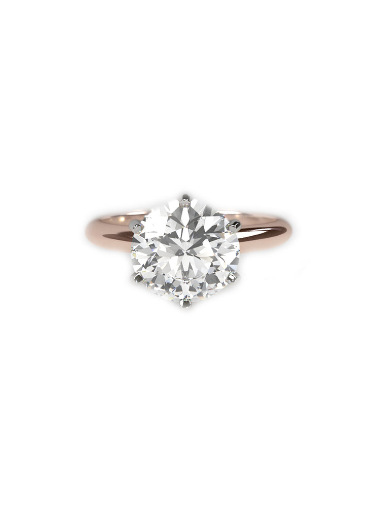 Classic Tiffany Style Six Prong Engagement Ring