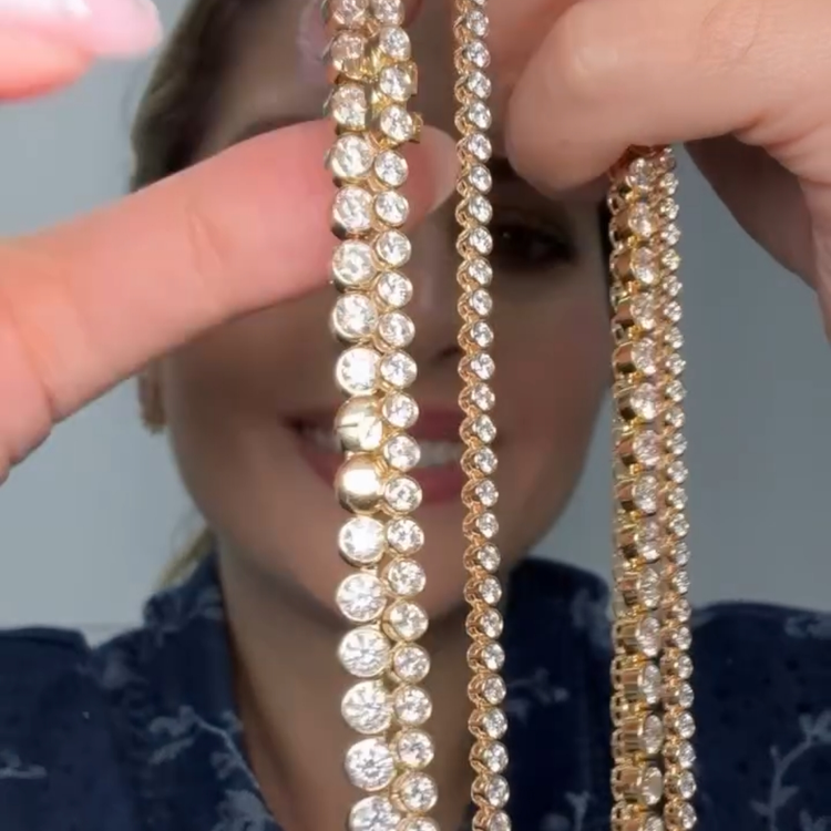 Tennis Necklace Rounds Bisel