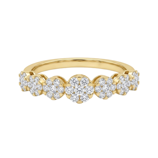 Anillo Flores diamantes