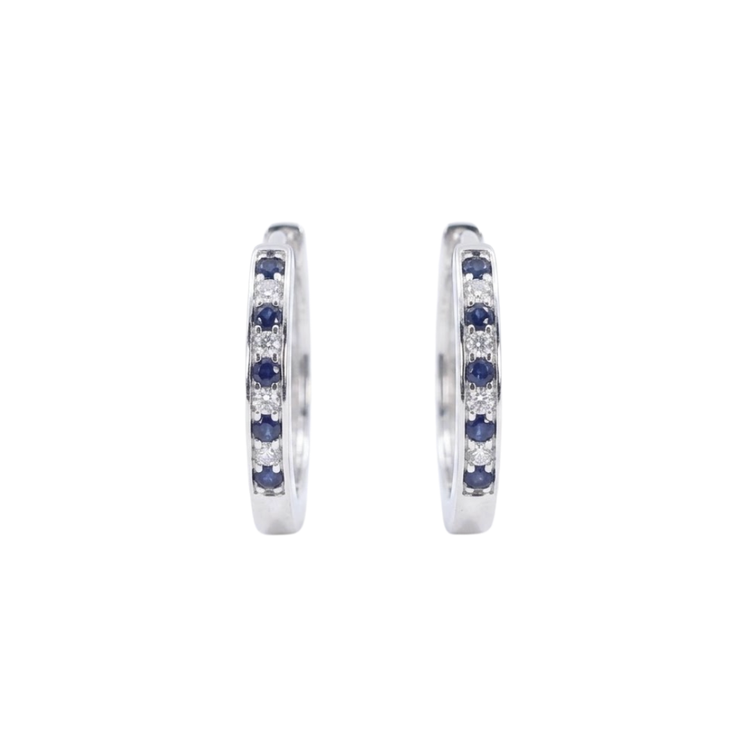 arracadas de zafiro y diamantes